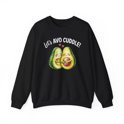 Let's Avo Cuddle Sweatshirt | Cute Avocado Crewneck for Couples | Cozy Matching Gift | Anniversary Gift | Cute Date Night Sweater