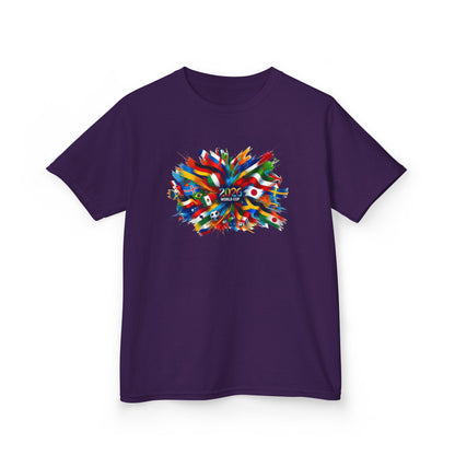 Colorful Paint Splash Kids T-Shirt | 2026 USA Soccer Tee for Kids | Abstract Art Graphic Shirt | Fun Youth Fan Gift, Football Lover Gift