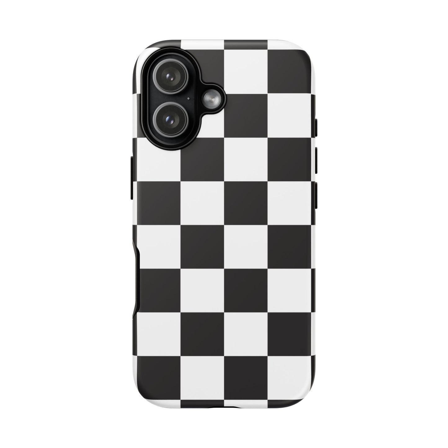 Black and White Checker iPhone Case, Stylish iPhone Cover for Teens, Holiday Gift, Unique Mobile Accessories, Tough Protection