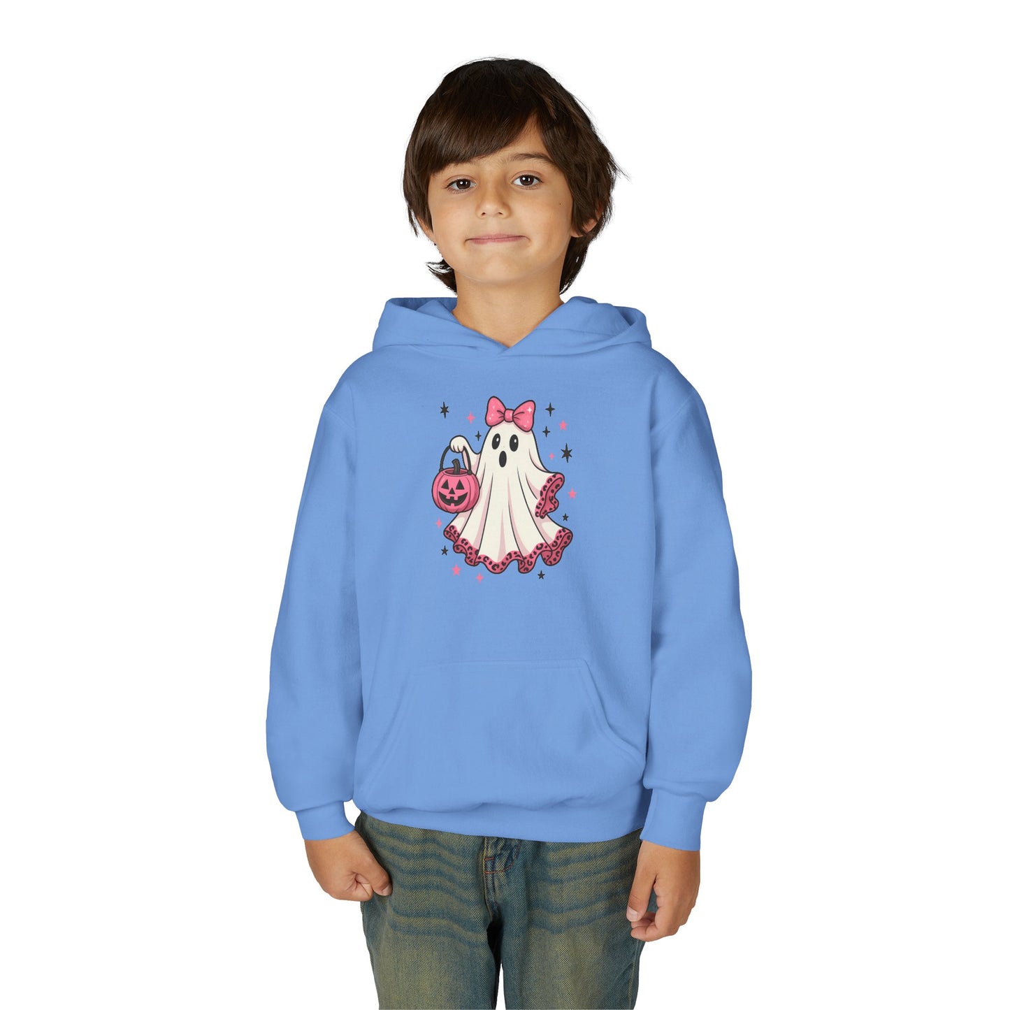 Cute Ghost Halloween Hoodie for Kids, Youth Sweatshirt, Fall Fashion, Trick or Treat Outfit, Ghost Costume