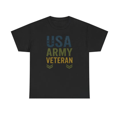USA Army Veteran Cotton Tee, Veteran Gift, Patriotic Apparel, Memorial Day T-Shirt, Military Pride Top, Navy Veteran T-Shirt