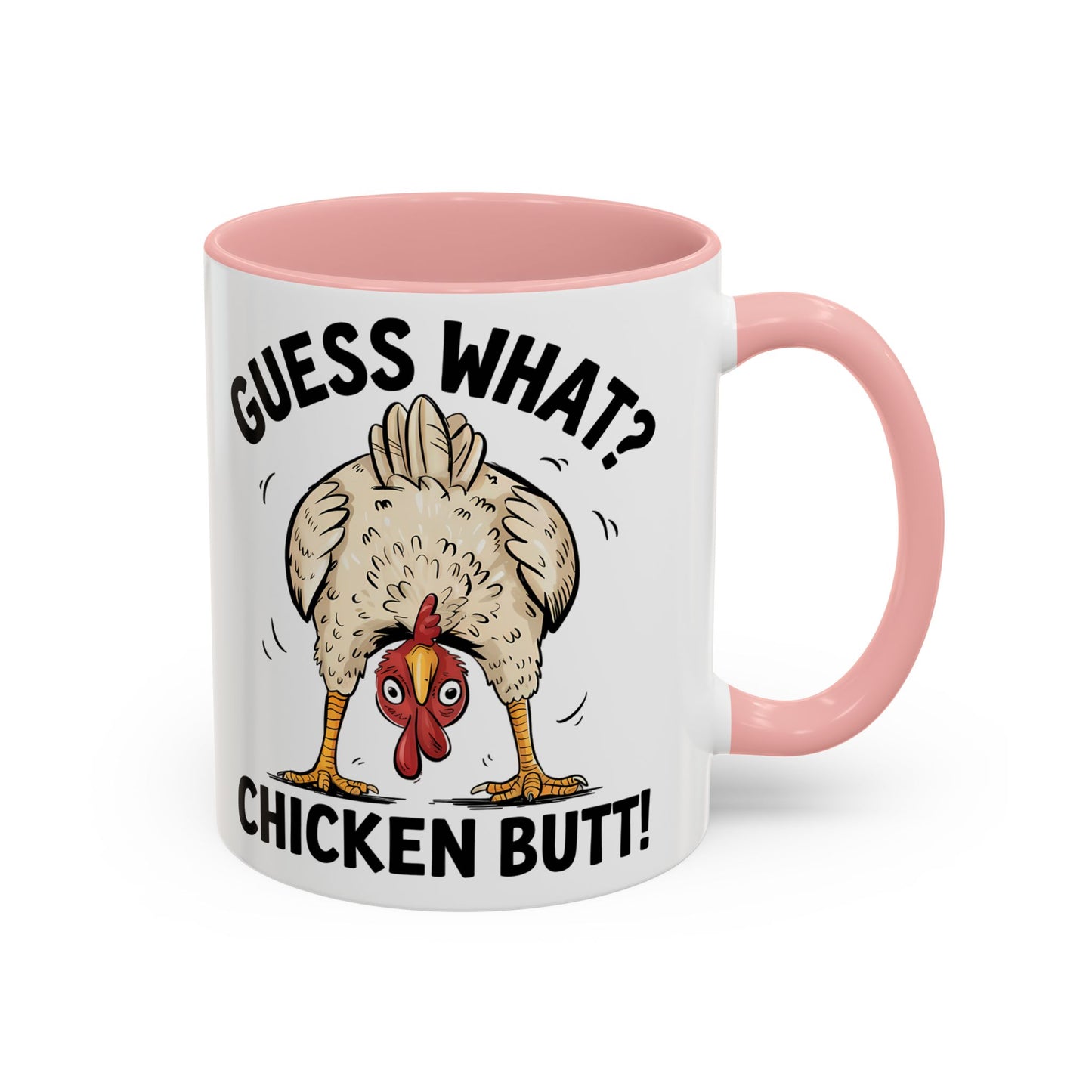 Funny Chicken Mug, Guess What? Chicken Butt! Coffee Mug, Farm Humor Mug, Rooster Joke Cup, Gift for Chicken Lovers, Gag Gift Mug