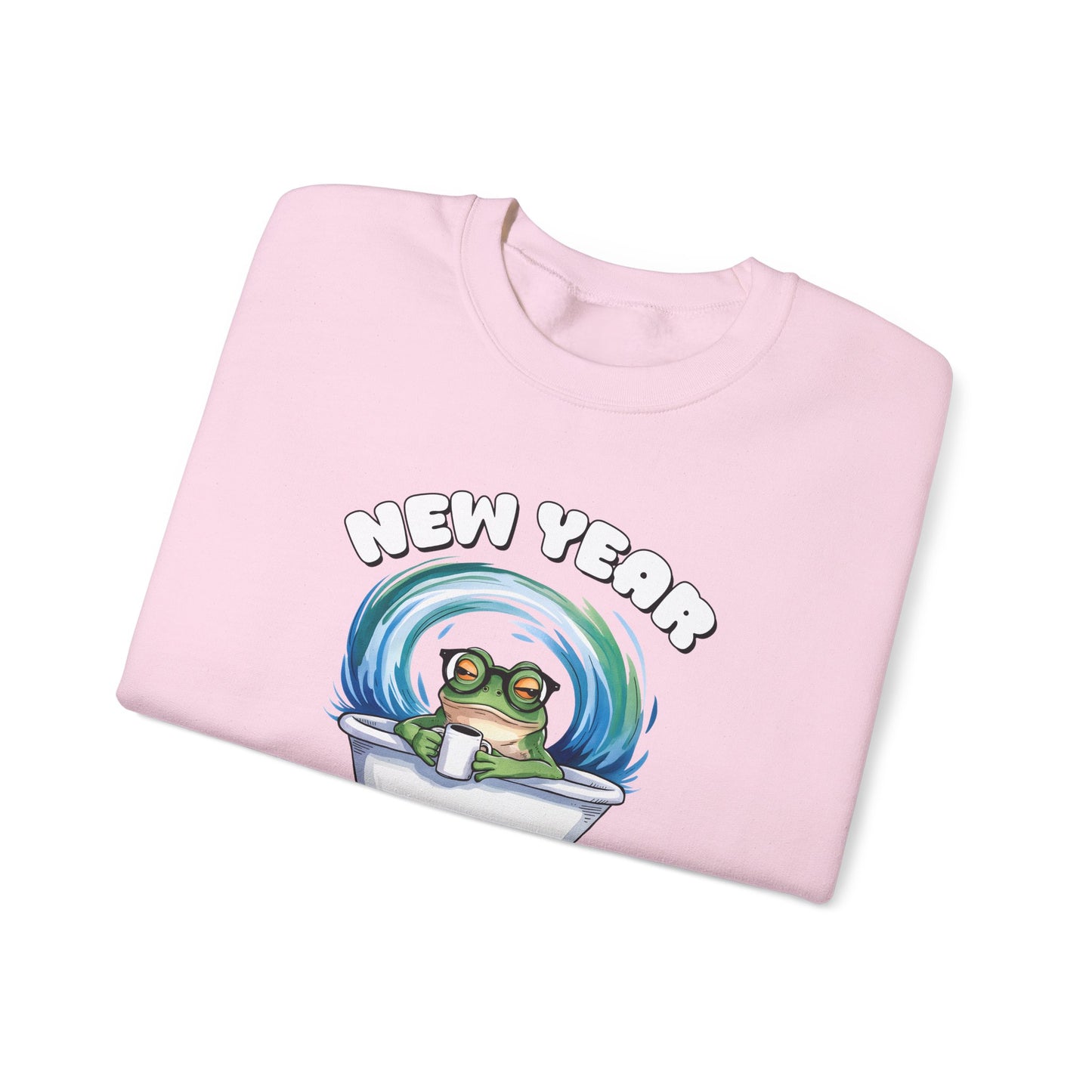 New Year New Me Frog Sweatshirt, Funny New Year Shirt, Happy New Year 2026 Sweatshirt, Cute Frog Coffee Pullover, 2026 Trendy Sweatshirt