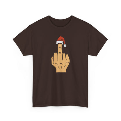 Santa Middle Finger Tee | Funny Offensive Christmas Shirt | Naughty Christmas Shirt | Funny Holiday TShirt for Adults | Sarcastic Santa Gift