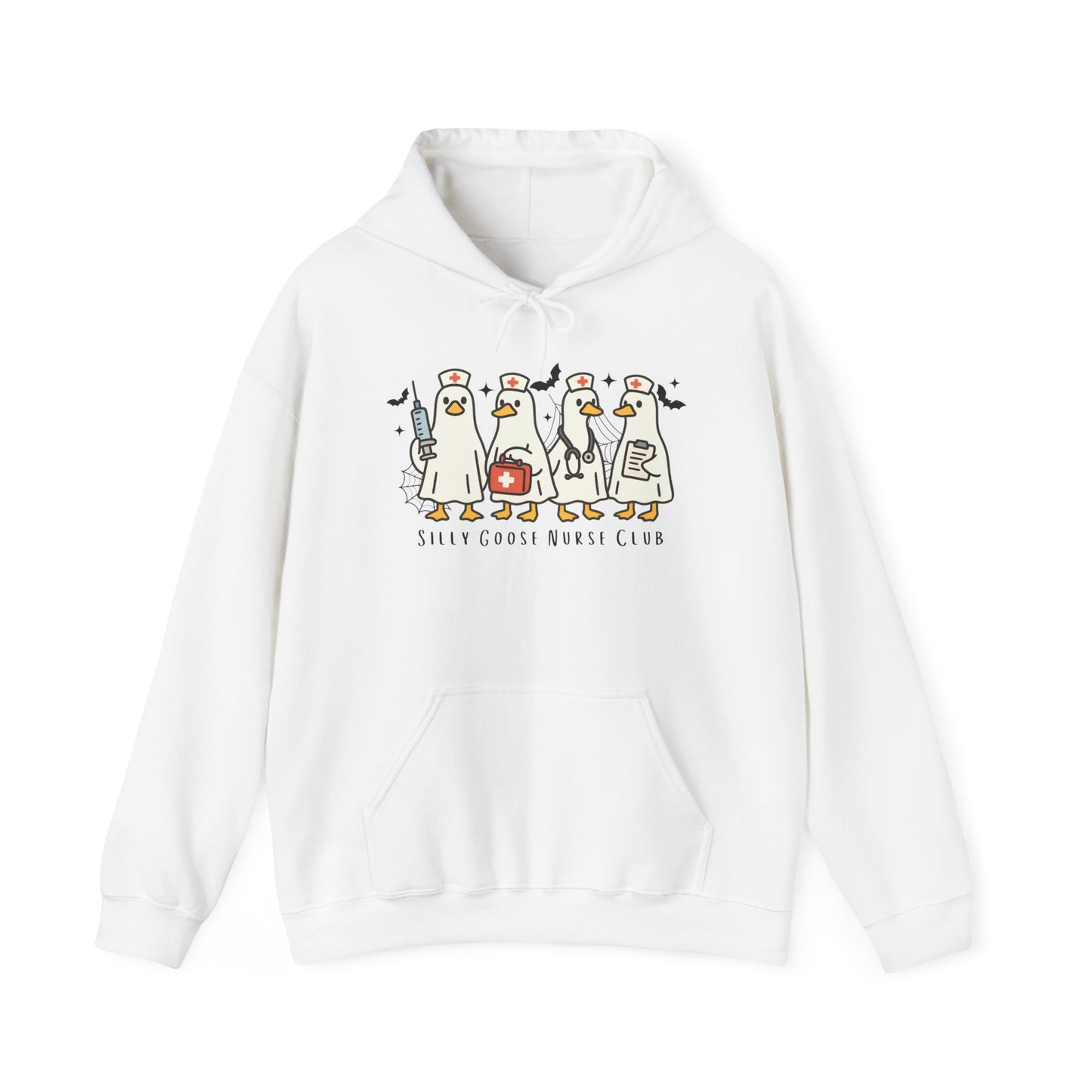 Silly Goose Nurse Hoodie - Unisex Heavy Blend Sweatshirt, Funny Gift for Friends, Cozy Casual Wear, Perfect for Birthdays, Celebrations