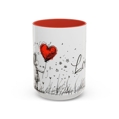 Romantic Coffee Mug, Love Gift for Coffee Lovers, Valentine's Day Mug, Couple Gift, Home Decor, Art Mug, Gift for Wife