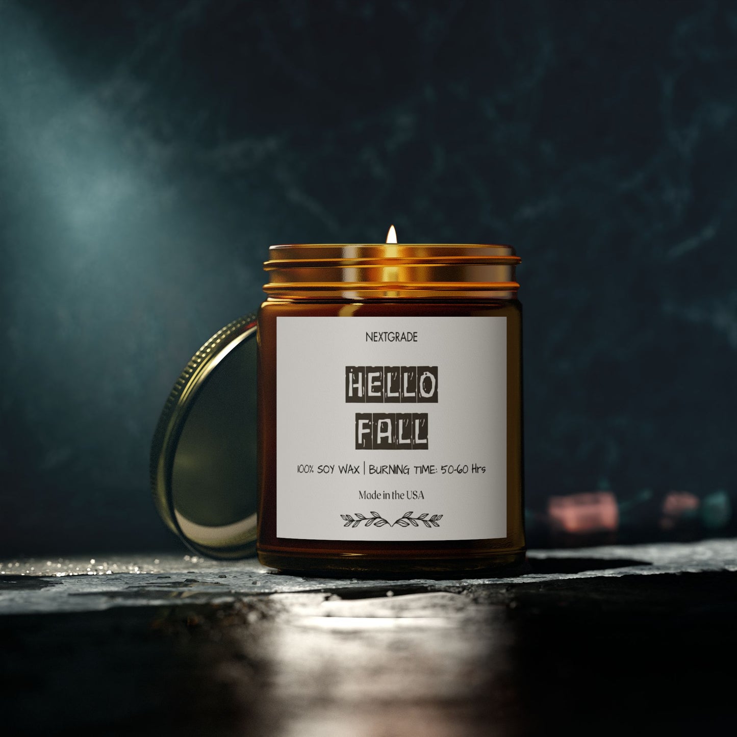 Hello Fall Scented Candle, Gift For Friend, Warm & Cozy Autumn Aroma, Perfect for Home Décor, Gifts, Celebrations, Relaxation
