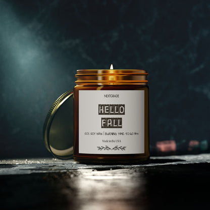 Hello Fall Scented Candle, Gift For Friend, Warm & Cozy Autumn Aroma, Perfect for Home Décor, Gifts, Celebrations, Relaxation