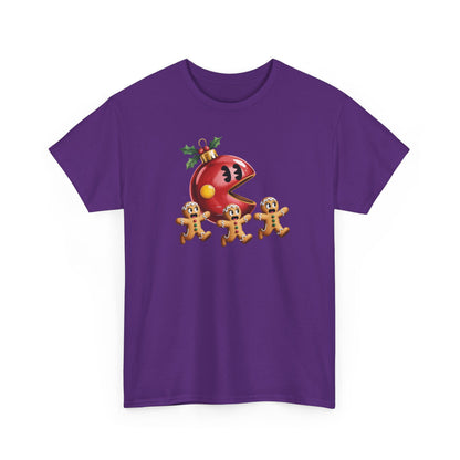 Festive Holiday Tee, Christmas Gift, Retro Video Game Shirt, Gingerbread Print, Casual Wear, Fun Holiday Apparel, Gift for her