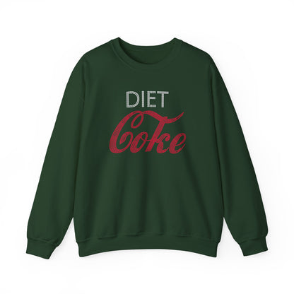 Diet Coke Sweatshirt, Funny Soda Lover Crewneck, Rhinestone Style Graphic Sweatshirt, Cozy Casual Pullover Gift for Her