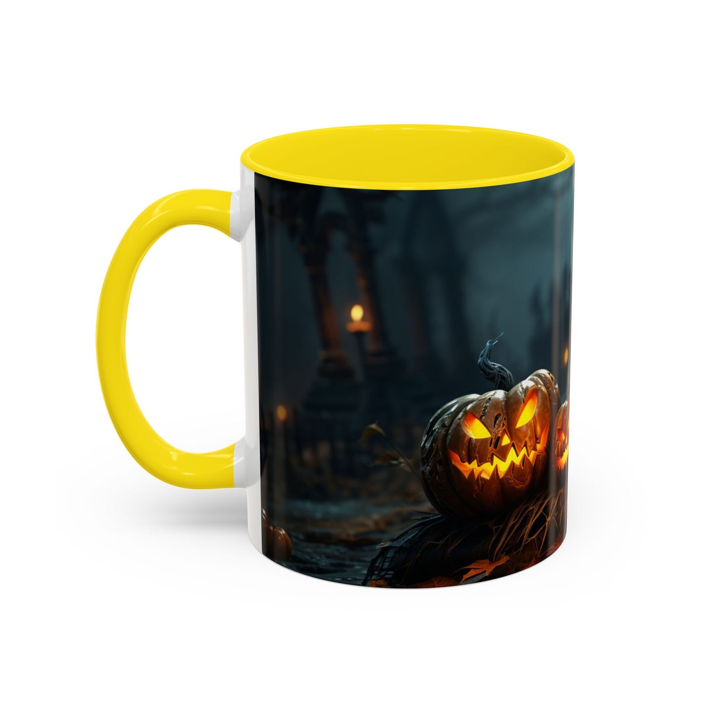 Halloween Pumpkin Accent Coffee Mug, Spooky Decor for Fall, Perfect Gift for Halloween Lovers, Seasonal Drinkware, Gift for Halloween Day