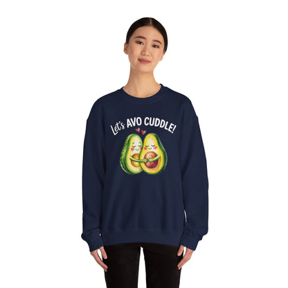 Let's Avo Cuddle Sweatshirt | Cute Avocado Crewneck for Couples | Cozy Matching Gift | Anniversary Gift | Cute Date Night Sweater