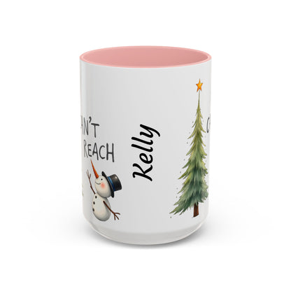 Personalized Holiday Coffee Mug, Cute Snowman Design, Winter Drinkware, Festive Gift, Custom Name Mug, Christmas Day Gift