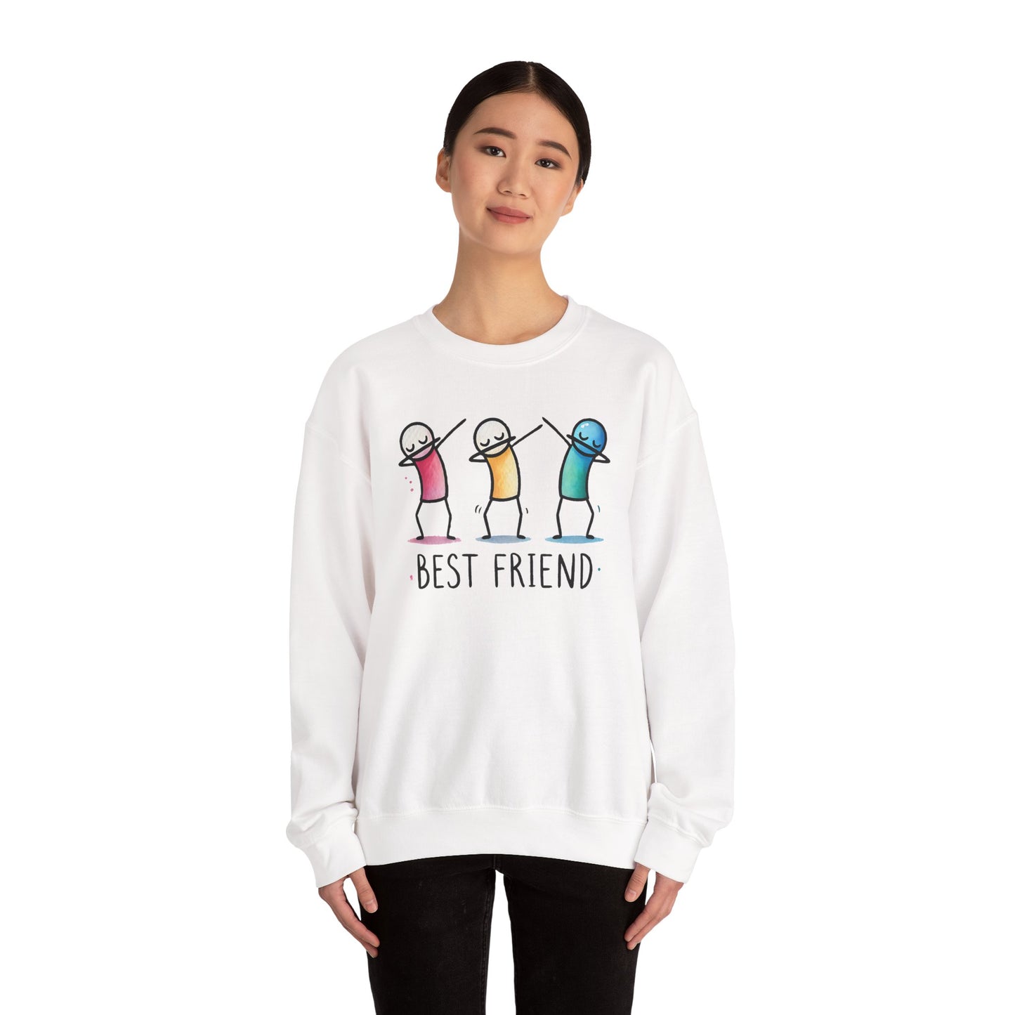 Best Friend Sweatshirt, Cute Dabbing Characters Sweater, Matching Friends Gift, XMas Christmas, Friendship Hoodie, BFF Gift for Girls