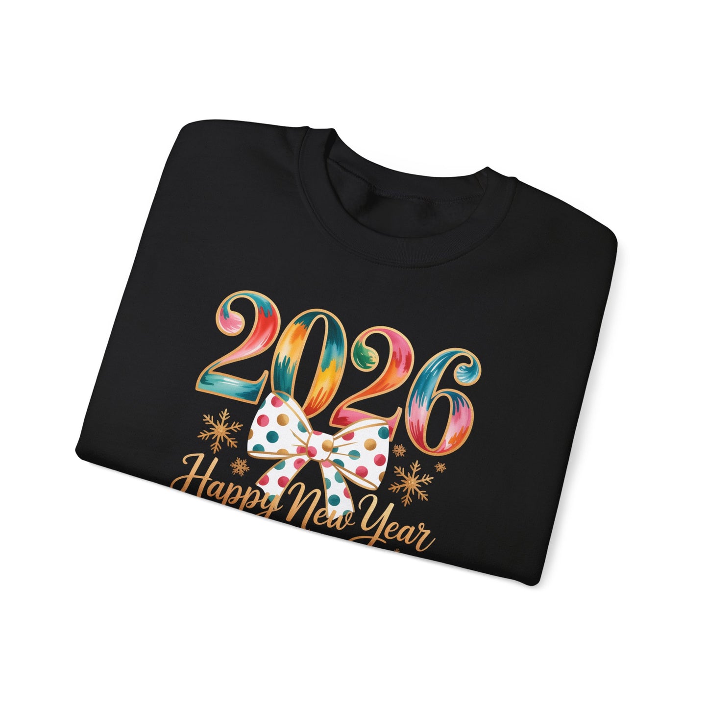2026 Happy New Year Sweatshirt, Colorful New Year Crewneck, NYE Party Shirt, New Year Gift for Her, Holiday Winter Pullover