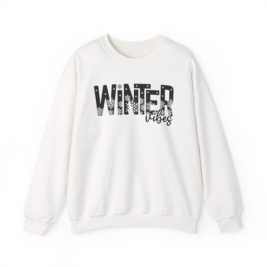 Winter Vibes Sweatshirt Snowy Aesthetic Pullover | Cute Winter Shirt for Women | Cold Weather Hoodie Alternative | Christmas Season Sweater