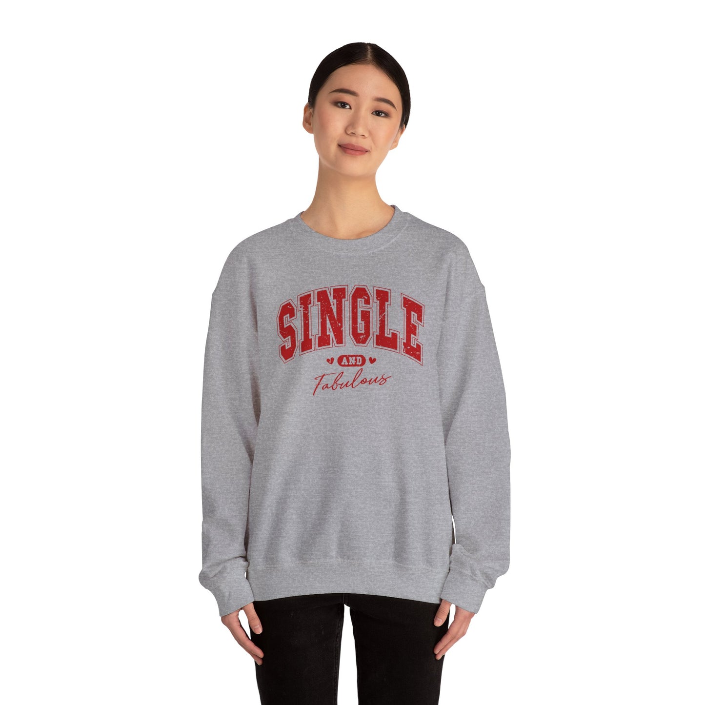 Single and Fabulous Sweatshirt, Funny Varsity Style Crewneck, Women's Casual Pullover, Bold Statement Shirt, Gift for Her