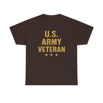 U.S. Army Veteran Heavy Cotton Tee, Patriotic Shirt, Military Gift, Casual Wear, Veteran Pride, Independence Day Apparel