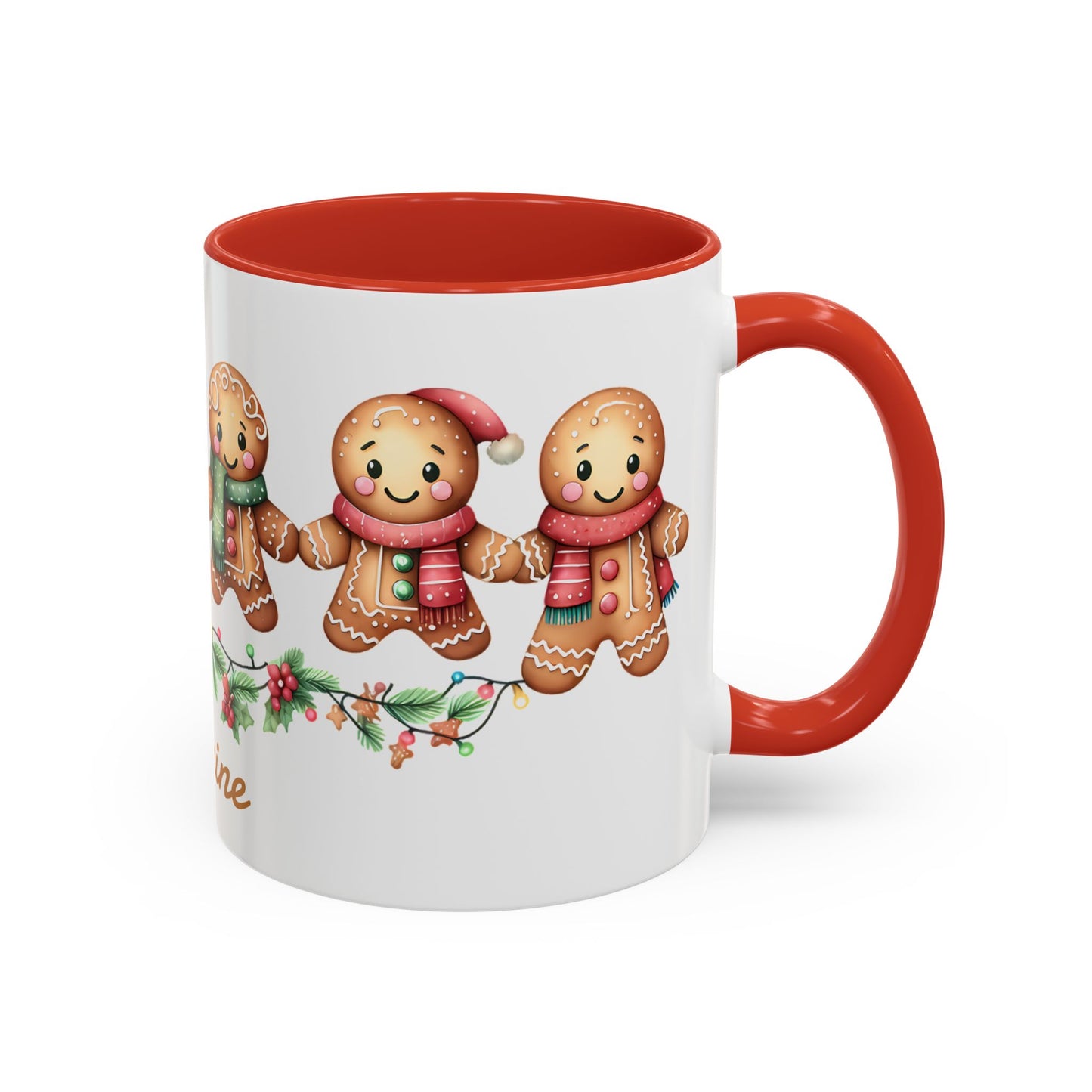 Personalized Gingerbread Friends Coffee Mug, Holiday Mug, Christmas Decor, Personalized Coffee Cup, Gift for Her, Winter Wonderland