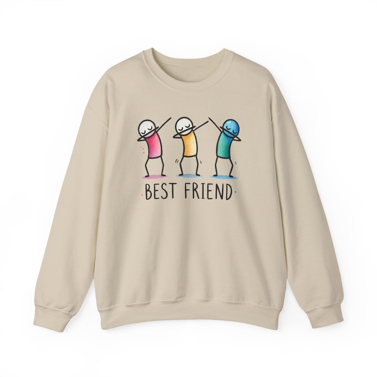Best Friend Sweatshirt, Cute Dabbing Characters Sweater, Matching Friends Gift, XMas Christmas, Friendship Hoodie, BFF Gift for Girls