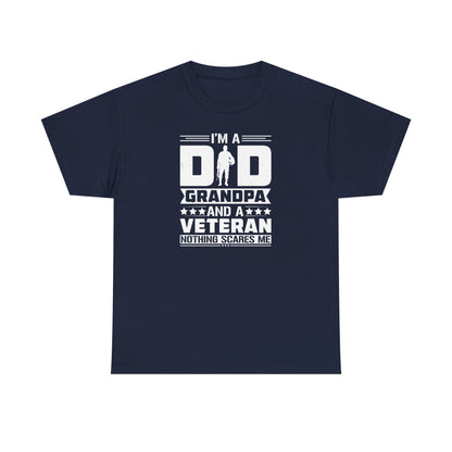 Funny Veteran Grandpa Cotton T-Shirt, Perfect Gift for Father's Day, Military Families, Memorial Day, Patriotic Shirt, Military Pride