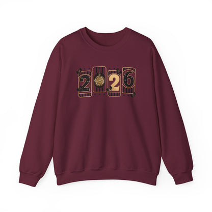 2026 New Year Sweatshirt, Black & Gold New Years Crewneck, Happy New Year 2026 Shirt, Retro Party Sweatshirt, Womens New Year Gift