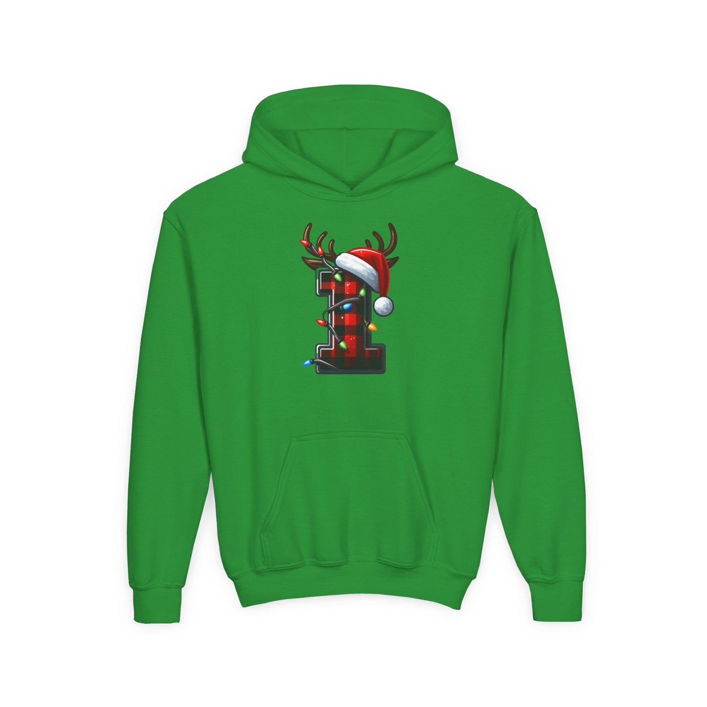 Personalized Festive Reindeer Hoodie for Kids, Christmas Sweatshirt hoodie, Holiday Gift, Cozy Winter Attire, Personalized Youth Hoody