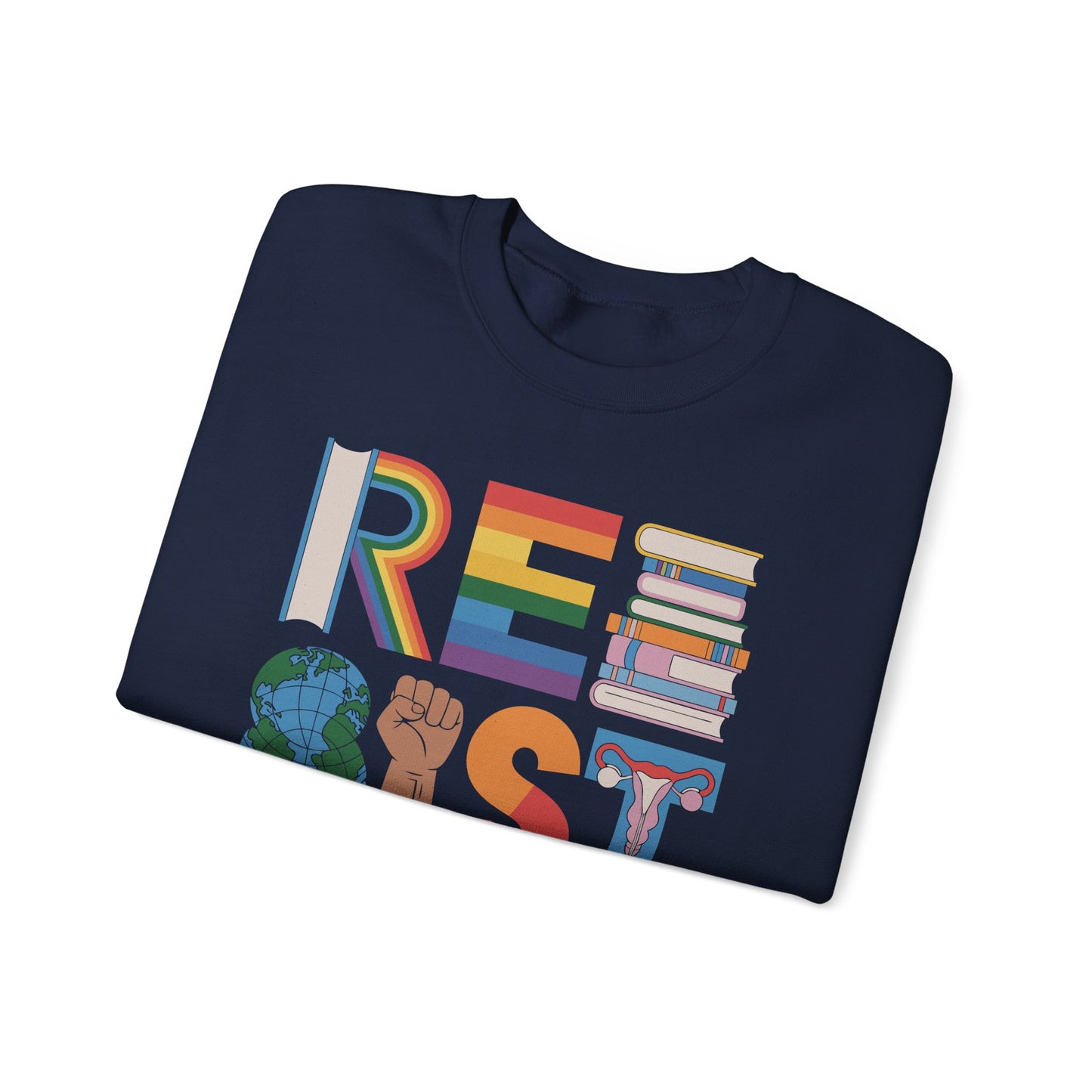 RESIST letter art Sweatshirt | RESIST Equality Sweatshirt | Feminist LGBTQ Pride Pullover | Social Justice Sweater | Empowerment Gift