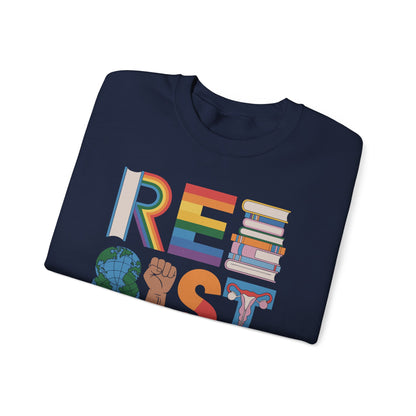 RESIST letter art Sweatshirt | RESIST Equality Sweatshirt | Feminist LGBTQ Pride Pullover | Social Justice Sweater | Empowerment Gift