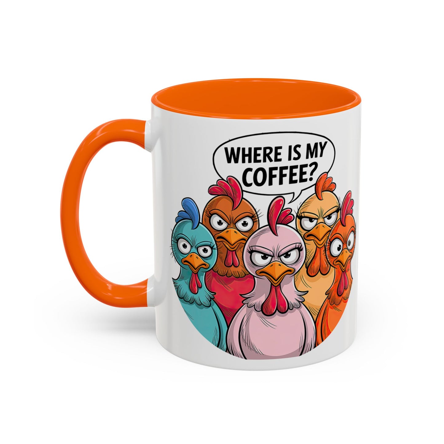 Where Is My Coffee? Chicken Trio Mug | Accent Coffee Mug | Mug for Coffee Lovers | Gift for Coworkers, Friends, and Family
