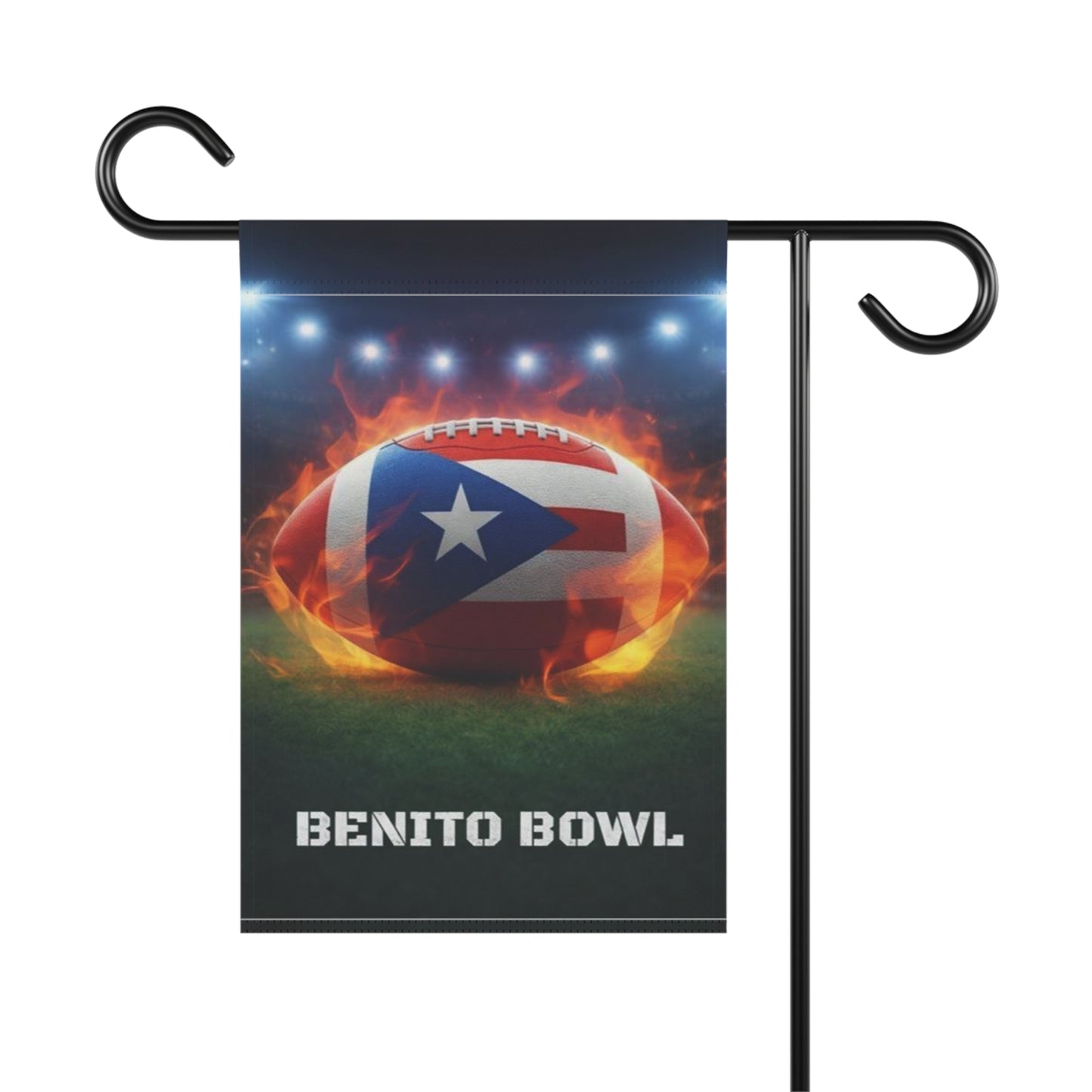 Puerto Rico Flag Football Garden Flag | PR Pride Outdoor Banner | Game Day Yard Decor | Latin Culture Sports Flag