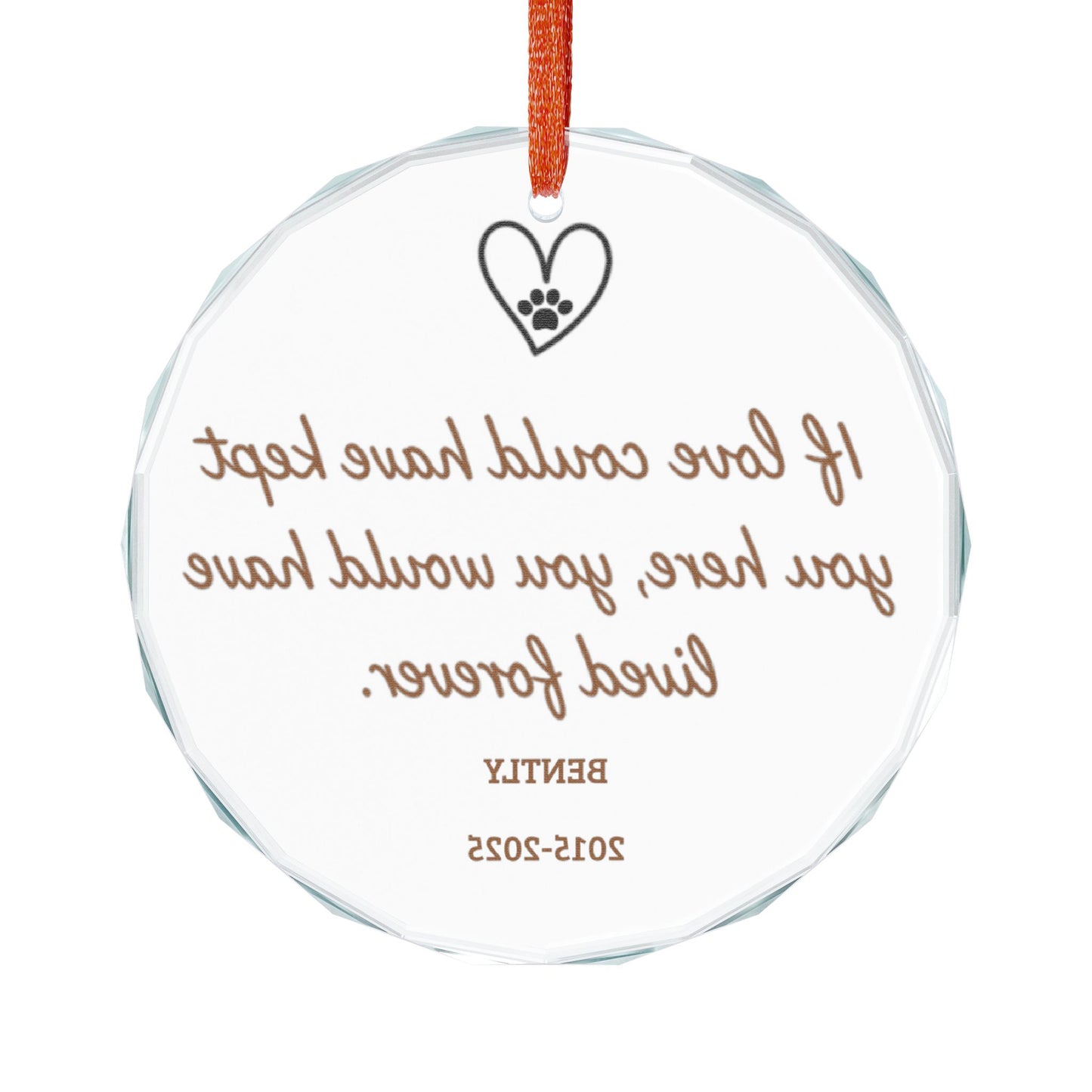 Custom If Love Could Have Kept You Here Pet Memorial Ornament Sympathy Gift for Dog or Cat Loss, Sympathy Gift, Loss of Pet Remembrance