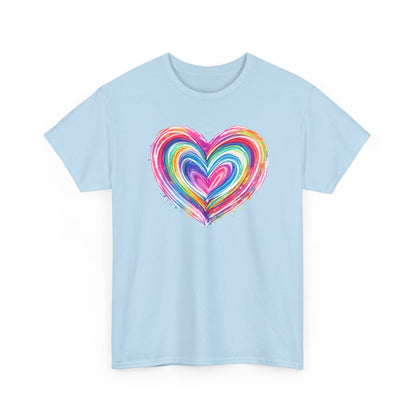 Comfort Colors Cute Heart Shirt, Brushstroke Heart Shirt, Anniversary Gift, Womens Love Shirt, Valentines Day Shirt, Coquette Valentine Tee