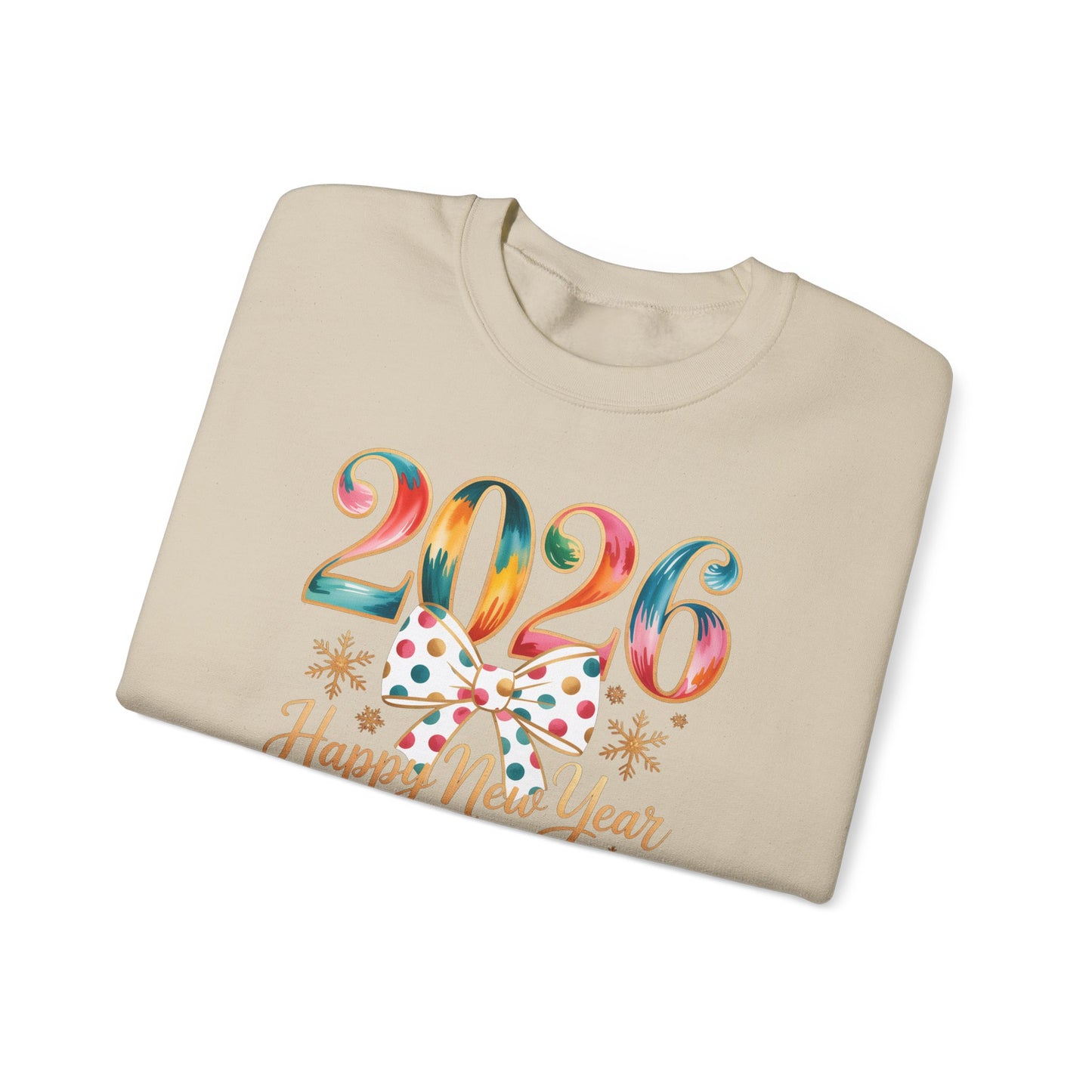 2026 Happy New Year Sweatshirt, Colorful New Year Crewneck, NYE Party Shirt, New Year Gift for Her, Holiday Winter Pullover