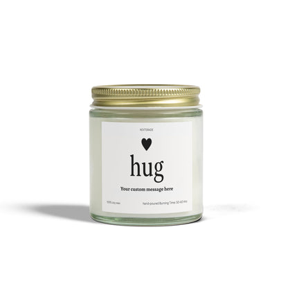 Personalized Soy Wax Scented Candle, Send a Hug Candle, Coconut Apricot Wax, Hug Candle, Ideal Gift for Friends, Home Decor, Cozy Atmosphere