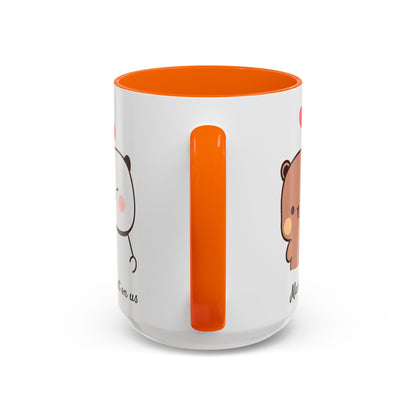 Personalized Dudu Bubu Mug | Cute Bear Coffee Cup | Color Handle Mug | Birthday Christmas Gift | Funny Mug for Her Him Valentine Gift