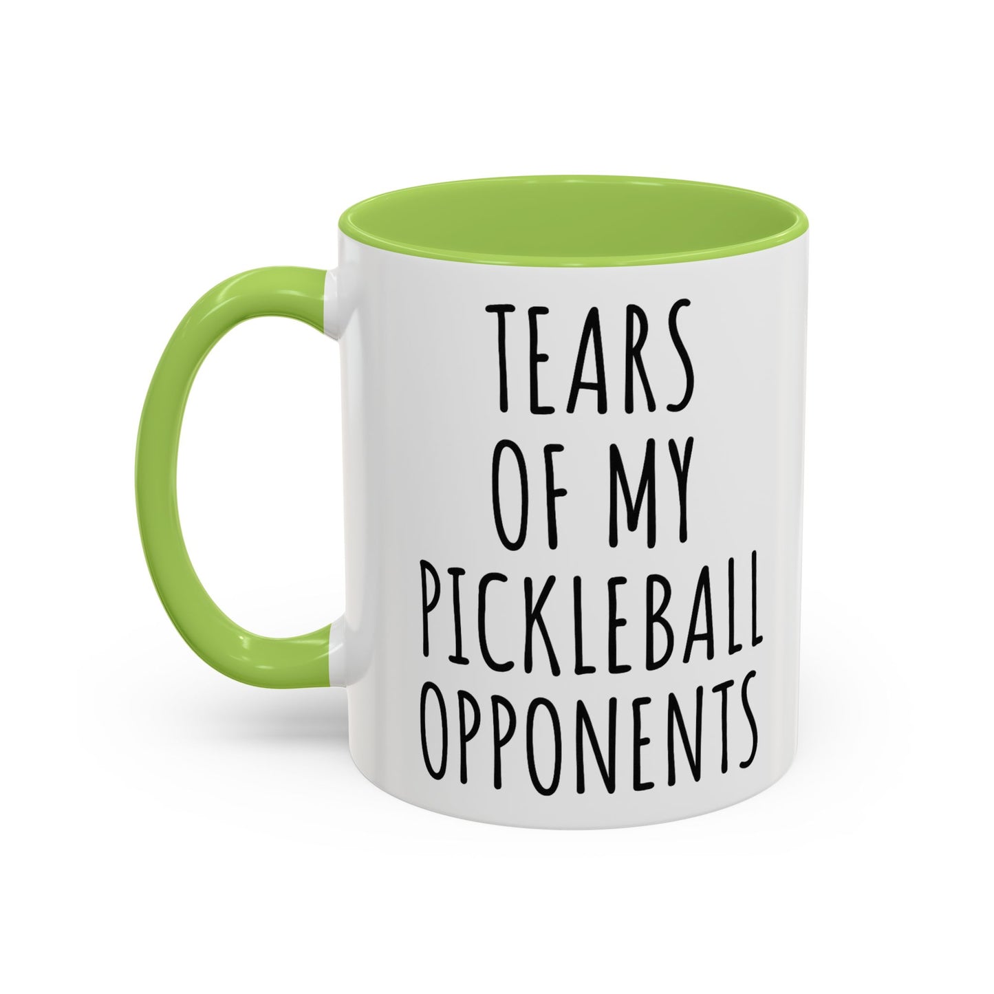 Tears of My Pickleball Opponents Mug, Funny Pickleball Gift for Players, Grandma & Grandpa | 11oz 15oz Ceramic Accent Coffee Cup