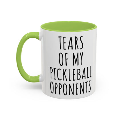 Tears of My Pickleball Opponents Mug, Funny Pickleball Gift for Players, Grandma & Grandpa | 11oz 15oz Ceramic Accent Coffee Cup