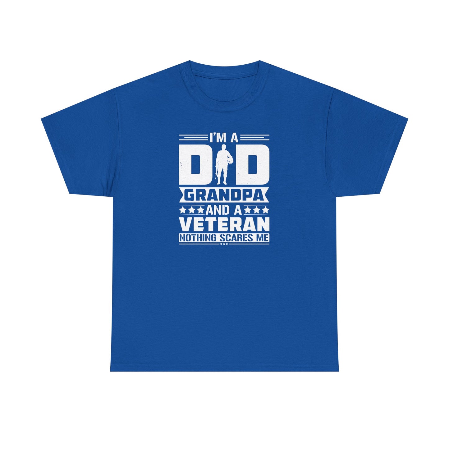 Funny Veteran Grandpa Cotton T-Shirt, Perfect Gift for Father's Day, Military Families, Memorial Day, Patriotic Shirt, Military Pride