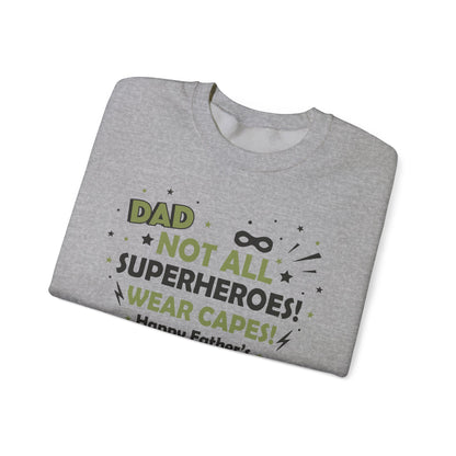 Dad Superhero Sweatshirt, Heavy Blend Crewneck, Perfect Father's Day Gift, Casual Lounge Wear, Cozy Birthday Present