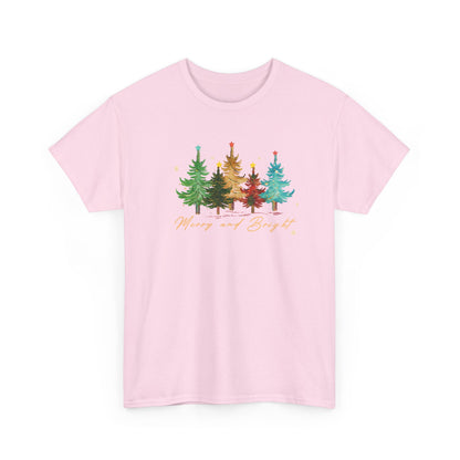 Merry and Bright Trees, Women's Christmas Shirt, Womans Holiday Shirt,Christmas Gift,Chic Winter Shirt,Cute Holiday Tee,Christmas Tree Shirt