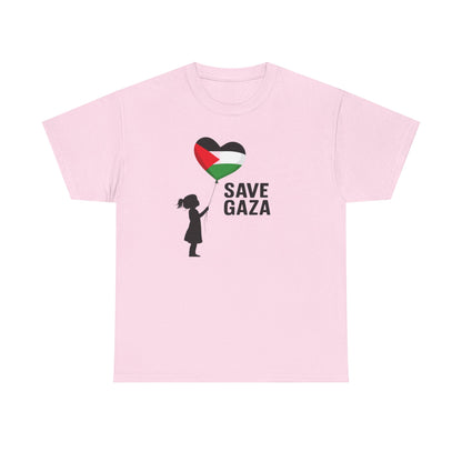 Save Gaza Unisex Heavy Cotton Tee, Activism Apparel, Statement Tshirt, Gift for Supporters, Casual Wear, Social Justice Fashion