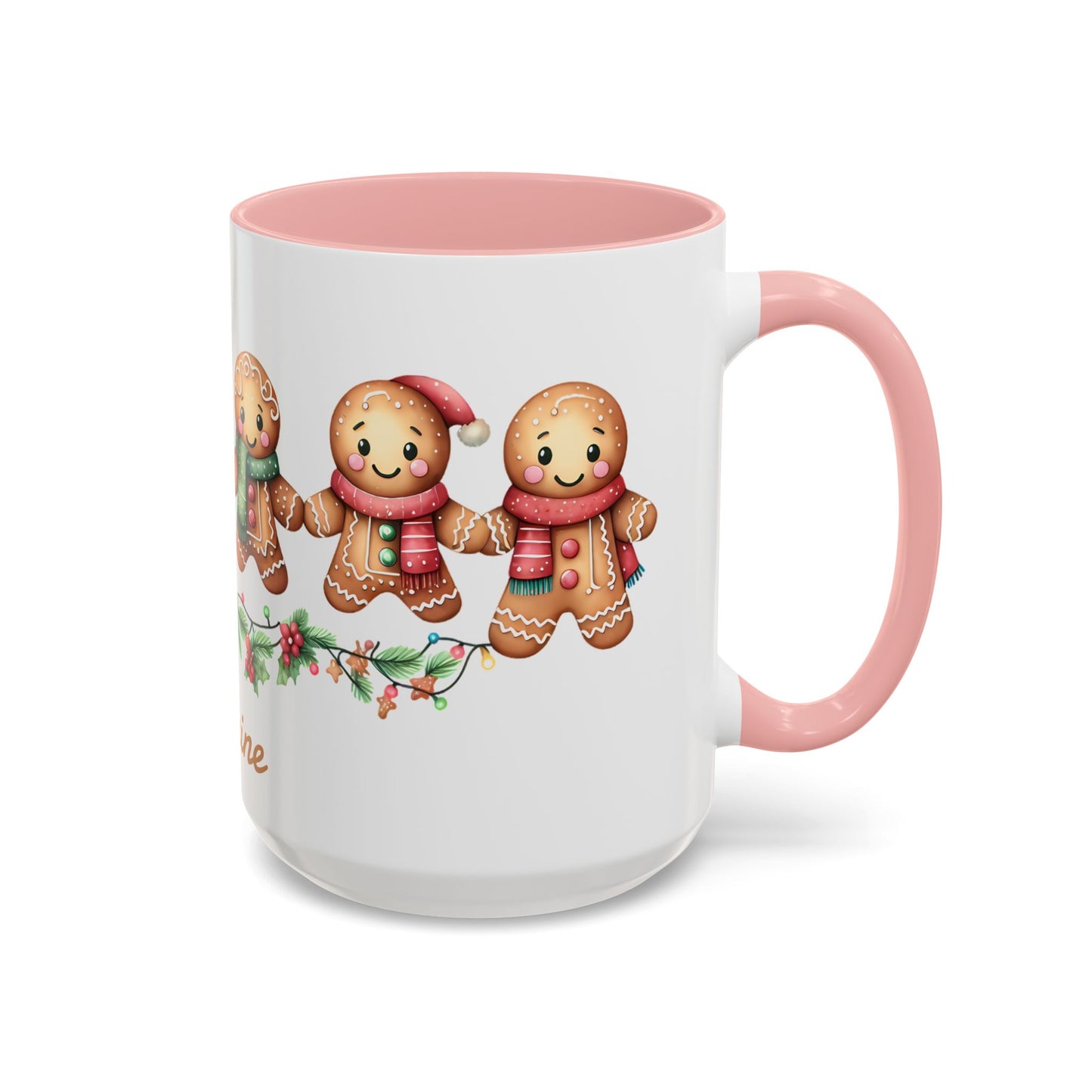 Personalized Gingerbread Friends Coffee Mug, Holiday Mug, Christmas Decor, Personalized Coffee Cup, Gift for Her, Winter Wonderland