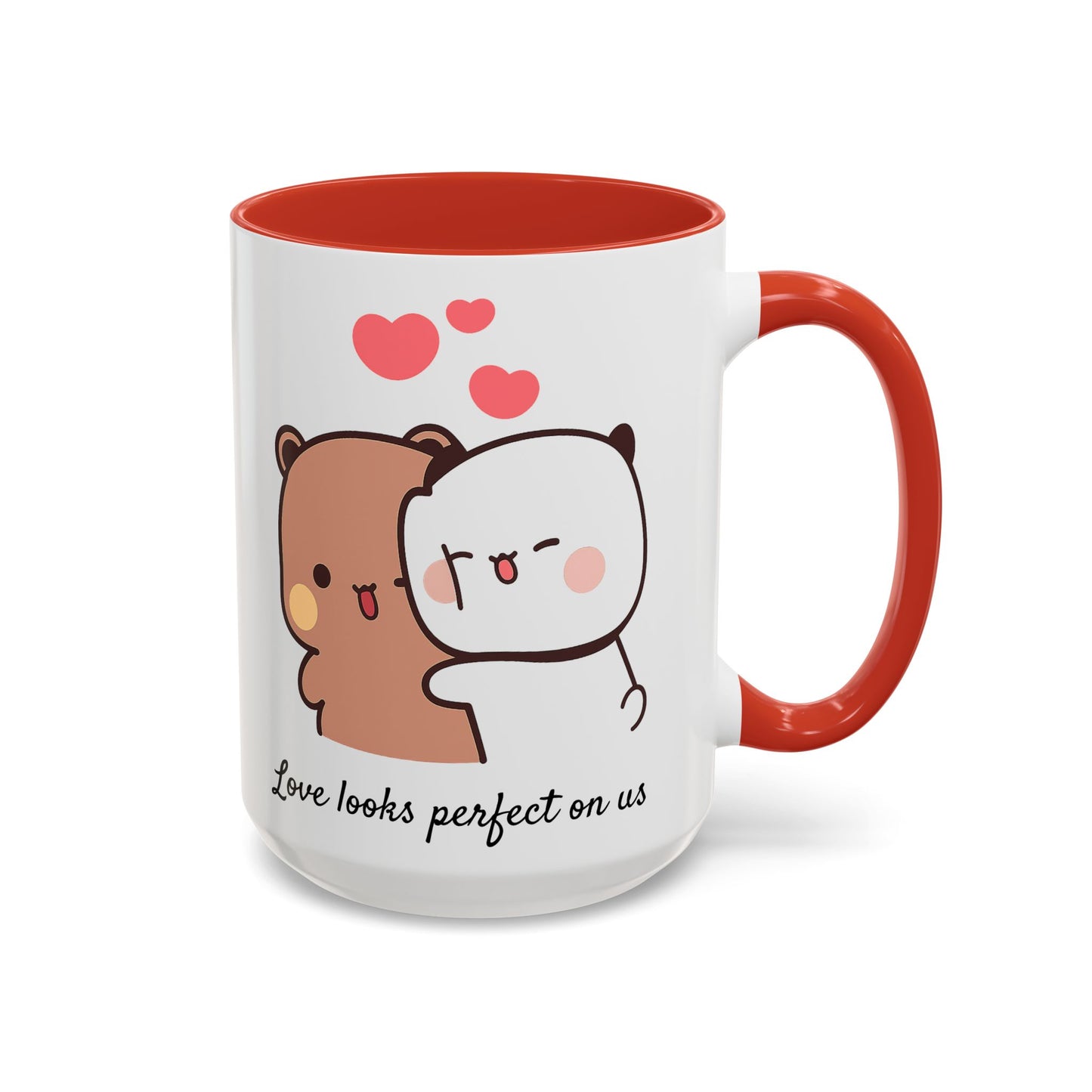 Personalized Dudu Bubu Mug | Cute Bear Coffee Cup | Color Handle Mug | Birthday Christmas Gift | Funny Mug for Her Him Valentine Gift