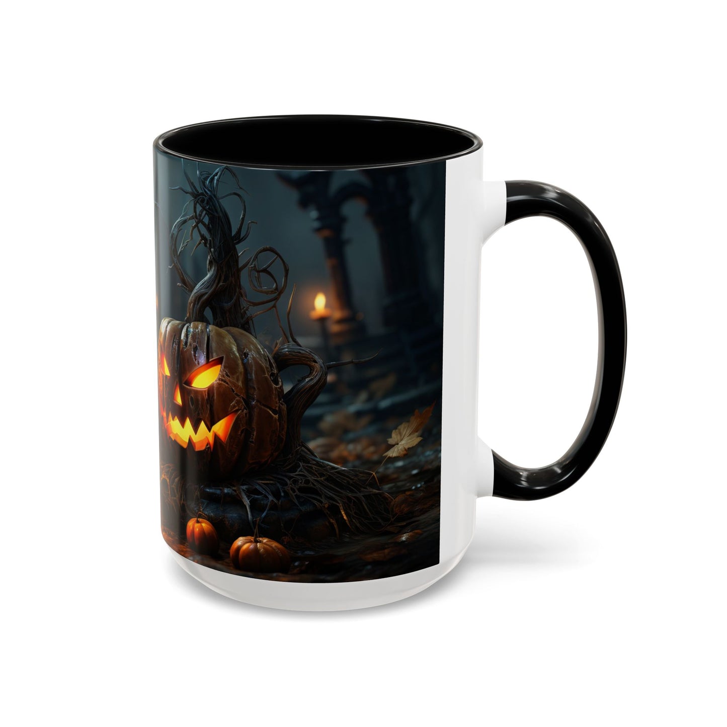 Halloween Pumpkin Accent Coffee Mug, Spooky Decor for Fall, Perfect Gift for Halloween Lovers, Seasonal Drinkware, Gift for Halloween Day