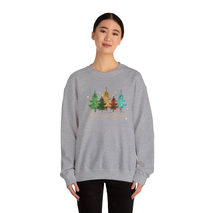 Cozy Christmas Trees Sweatshirt, Holiday Apparel, Warm Sweater Gift, Nature Lover Top, Christmas and Winter Essential, Christmas  day Gift