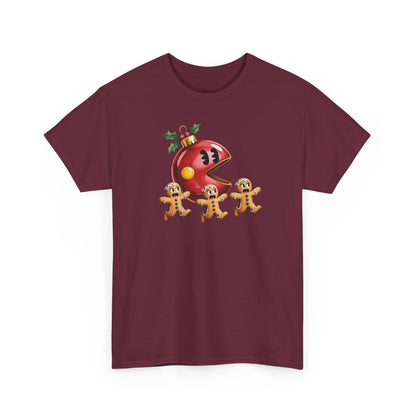 Festive Holiday Tee, Christmas Gift, Retro Video Game Shirt, Gingerbread Print, Casual Wear, Fun Holiday Apparel, Gift for her