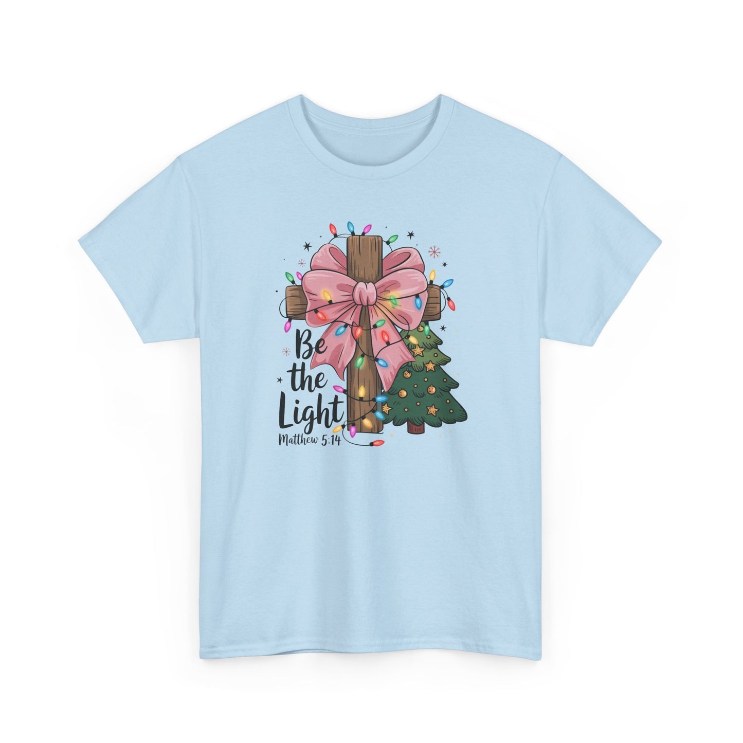Be the Light Christian T-Shirt | Matthew 5:14 Bible Verse Shirt | Faith Graphic Tee | Christmas Christian Shirt | Inspirational Jesus Gift