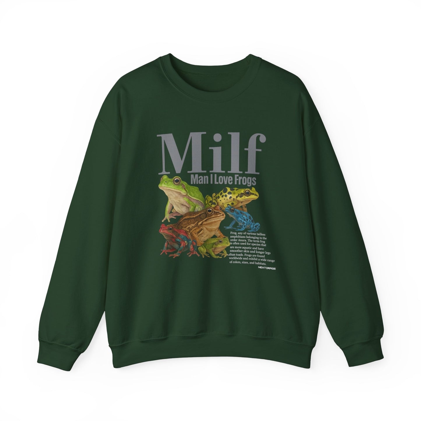 Man I Love Frogs Sweatshirt, Vintage Style Meme Frog Sweater, Funny Gen Z ''MILF'' Frog Crewneck, Inappropriate Gag Gift, Cozy Pullover