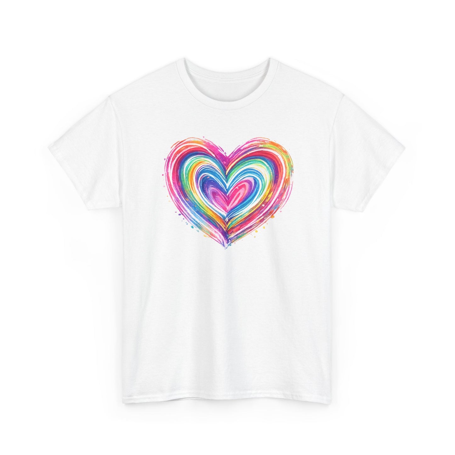Comfort Colors Cute Heart Shirt, Brushstroke Heart Shirt, Anniversary Gift, Womens Love Shirt, Valentines Day Shirt, Coquette Valentine Tee
